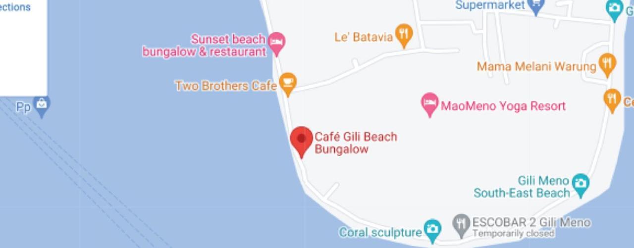 Bungalow Cafe Gili Beachfront Gili Meno Eksteriør billede