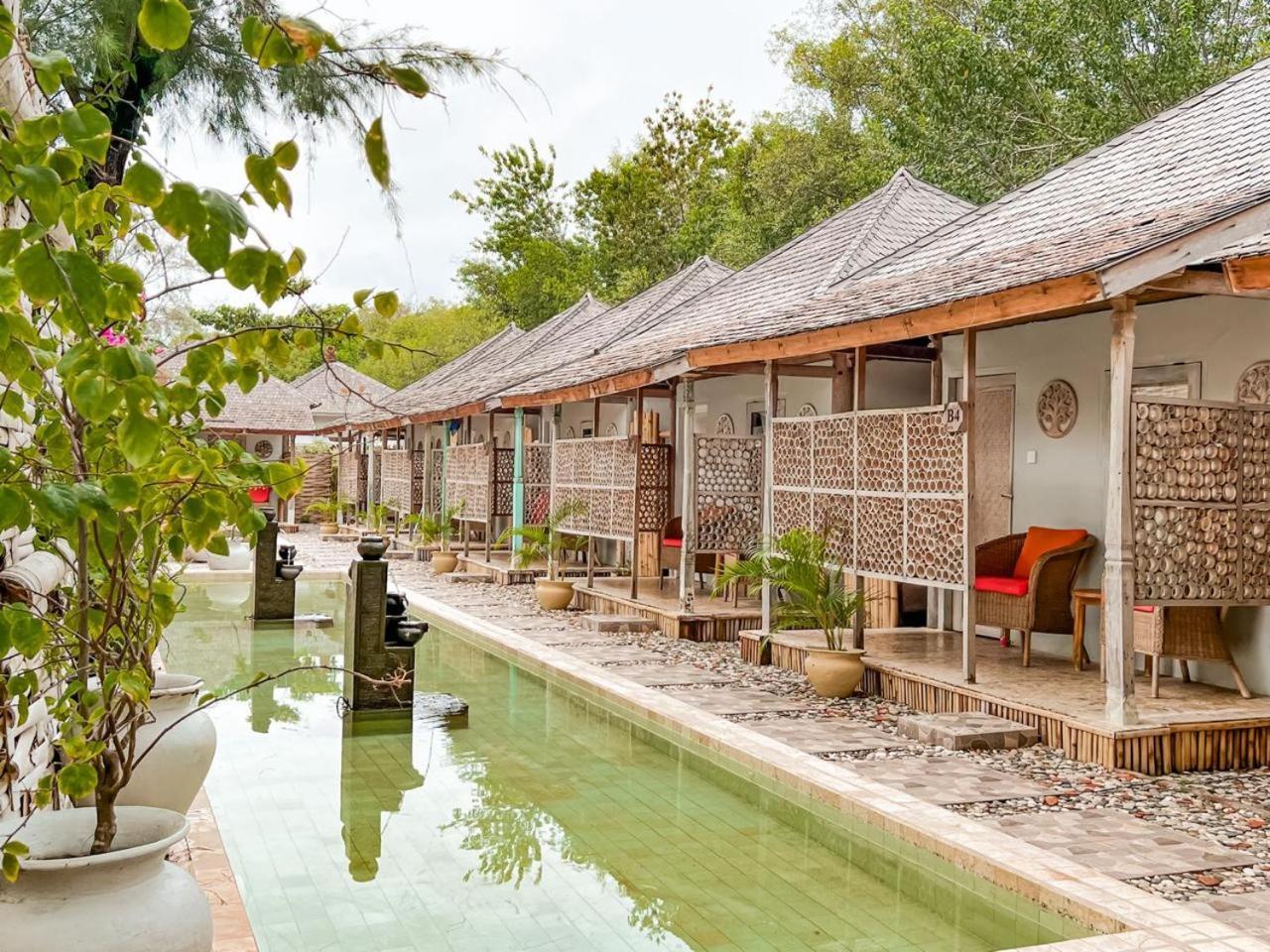 Bungalow Cafe Gili Beachfront Gili Meno Eksteriør billede
